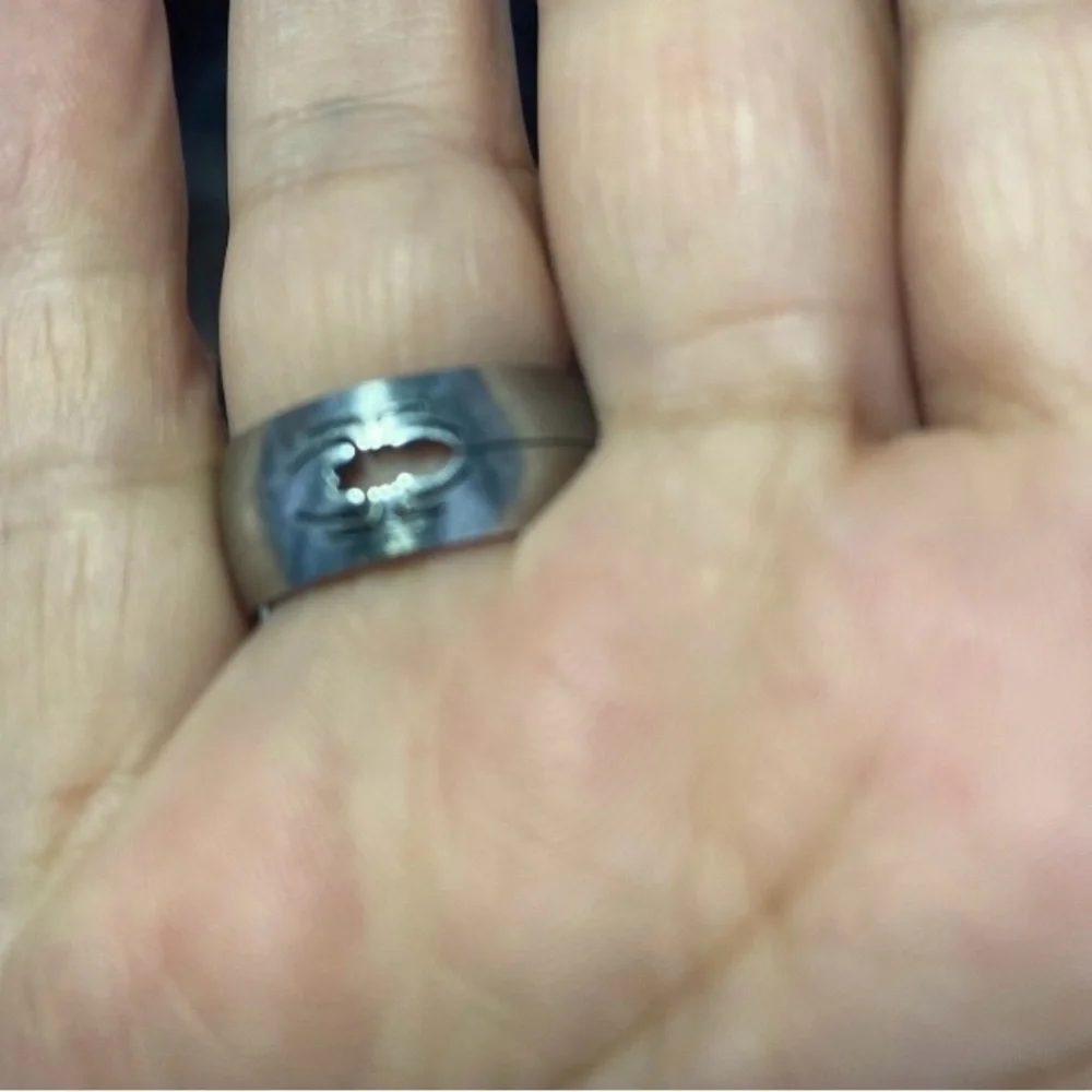 Spider Stainless Steel Band Ring - size 8 - Picture 3 of 5